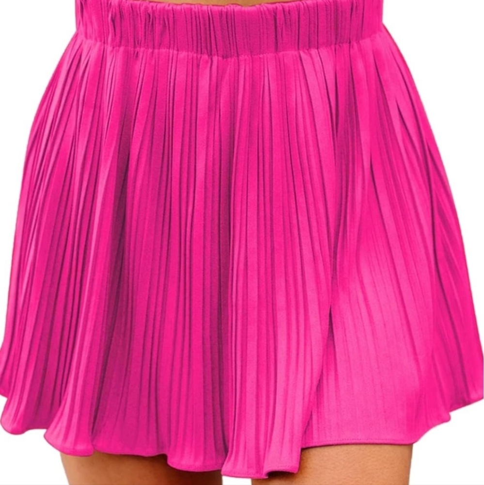 Pink Pleated Women's Skirt
